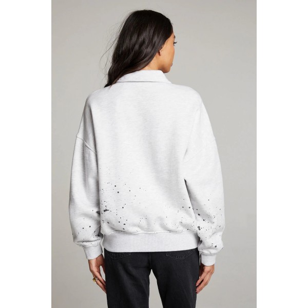 New York Splatter Paint Half Zip