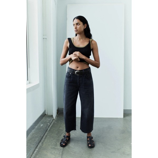 Ayla Raw Hem Crop Jean