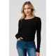 Shirred Rib Top