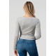 Shirred Rib Top