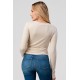 Shirred Rib Top