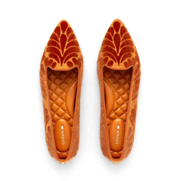 The Sparrow - Marigold Velvet Embroidery