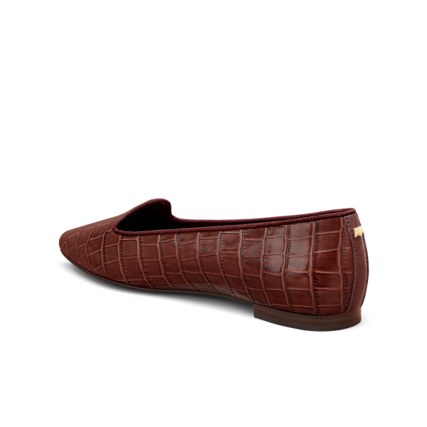 The Sparrow - Brown CrocPrint Leather