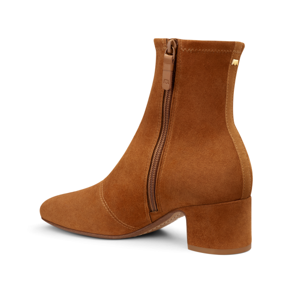 The Starling 50 Bootie - Tan Stretch Suede